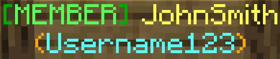 Preview of multi-line nametag format.